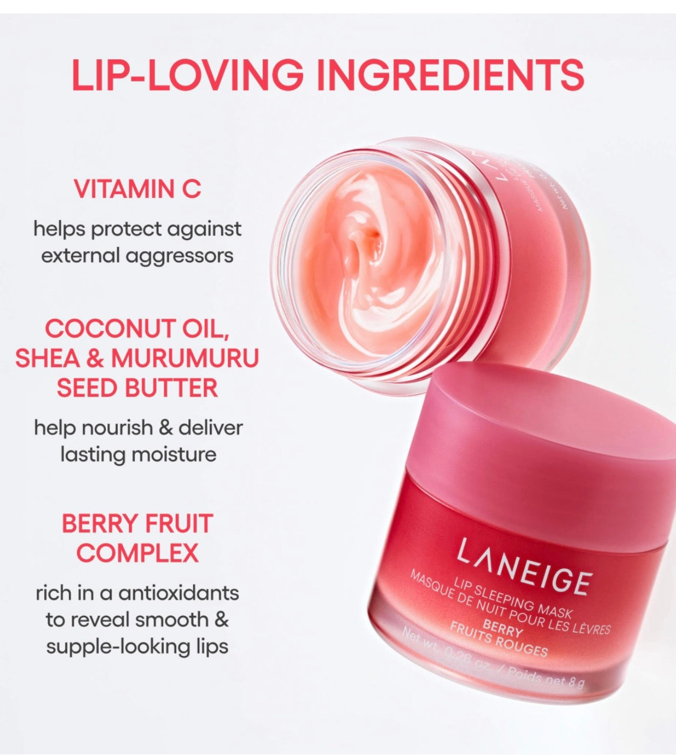 LANIEGE LIP SLEEPING MASK EX (BERRY) 20 G/0.70 OZ