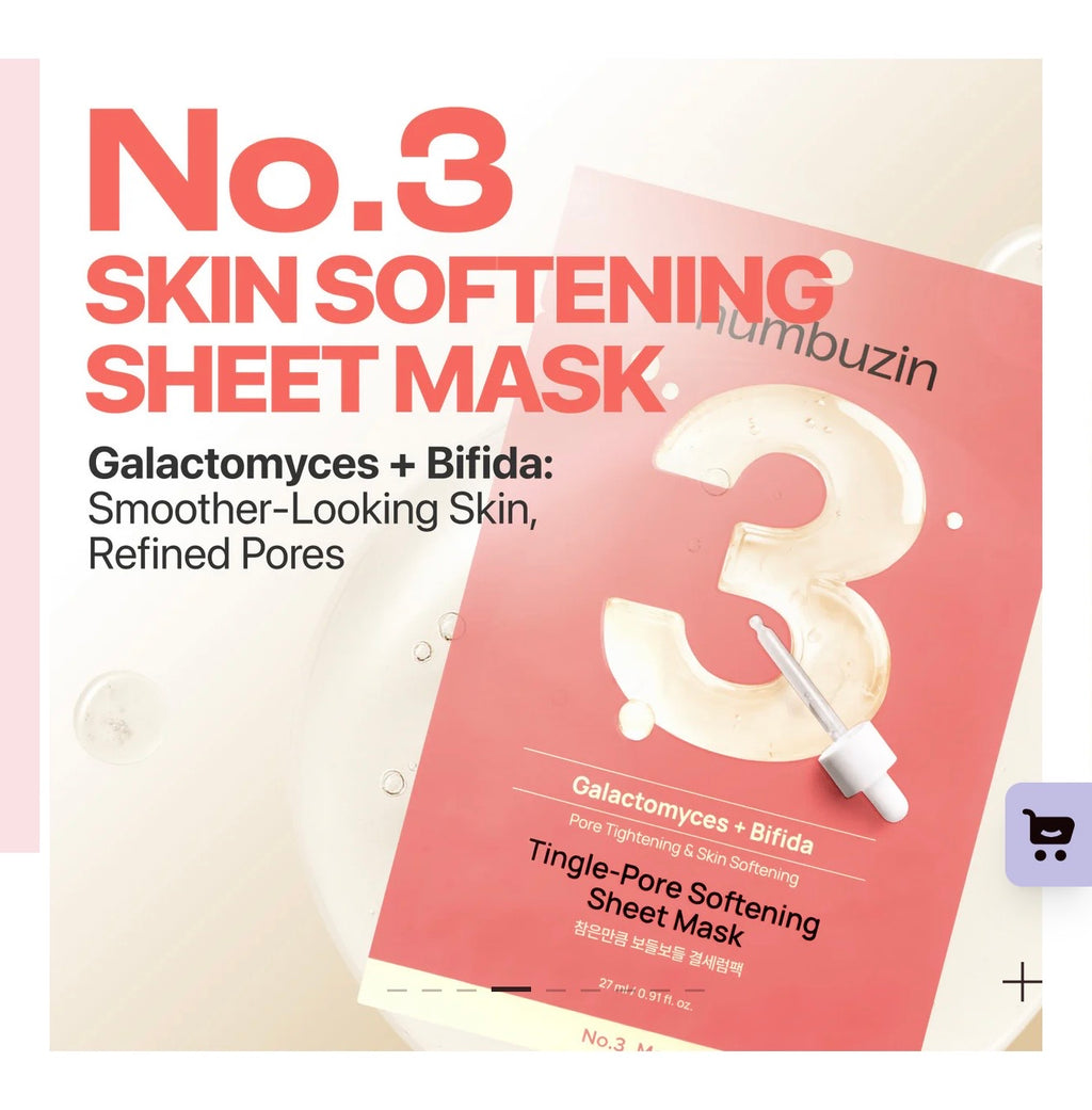 NUMBUZIN TINGLE-PORE SOFTENING SHEET MASK (20 packs)