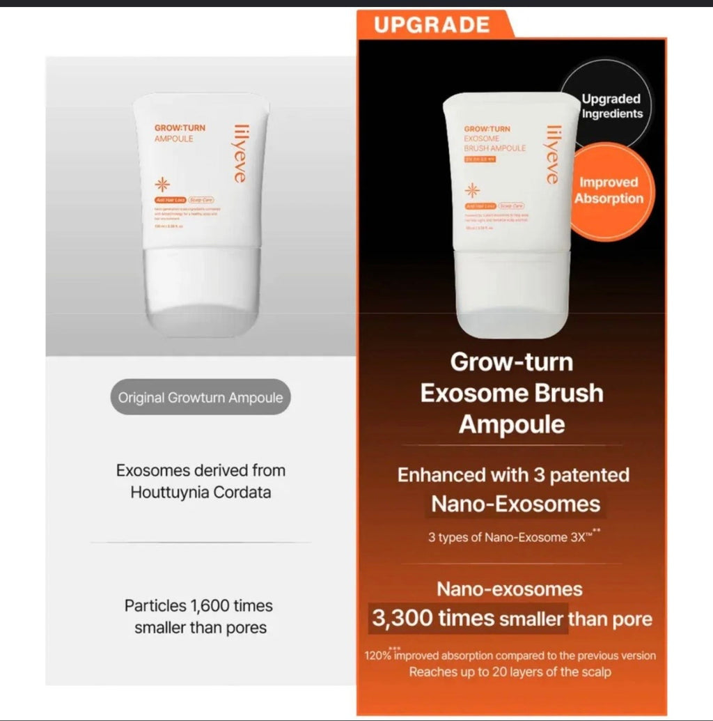 Lilyeve Exosome Ampoule packaging K-beauty hair growth scalp serum | Glow Skin Beauty Shop.