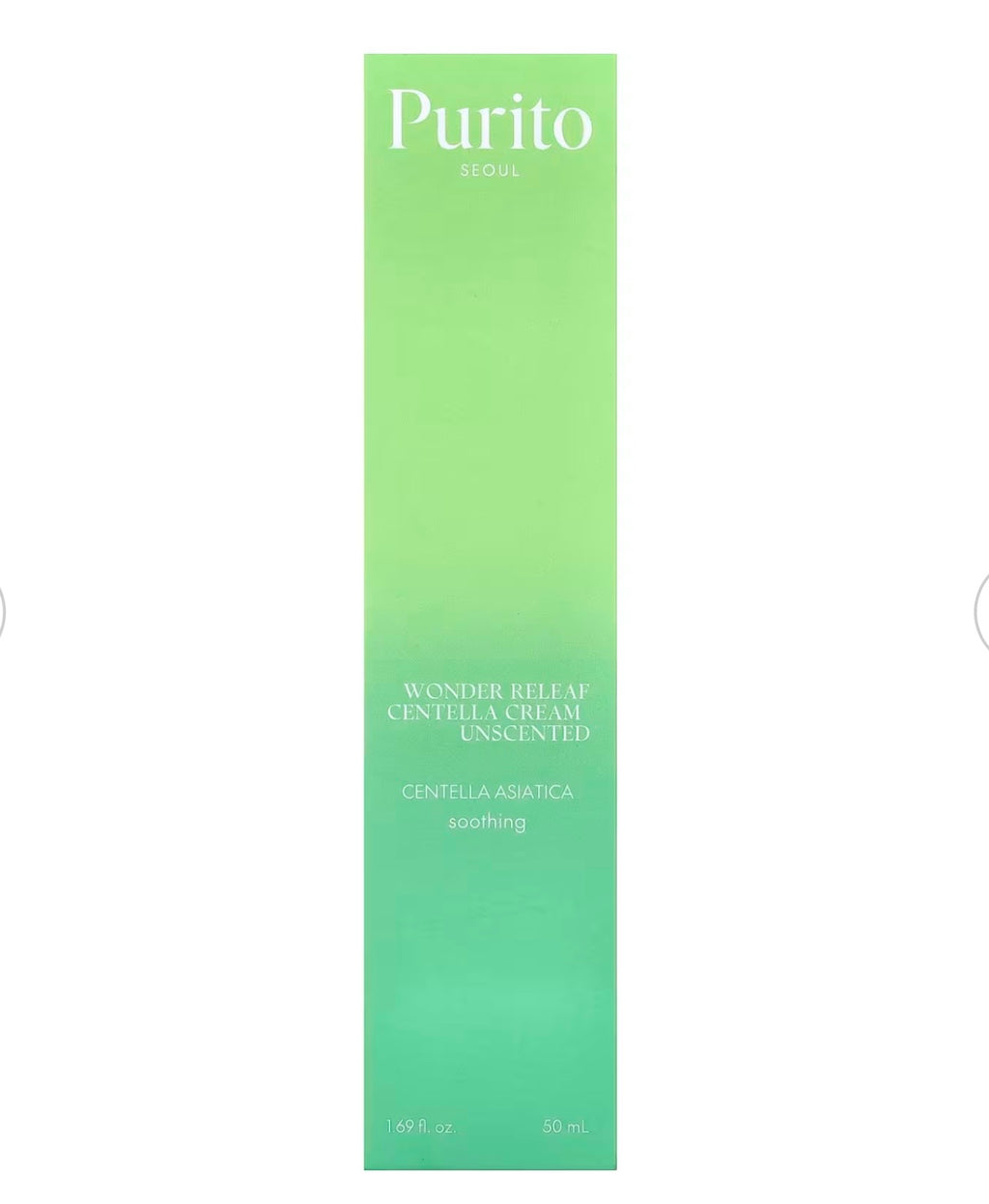 PURITO Seoul Centella Facial Cream packaging K-beauty sensitive skin moisturizer | Glow Skin Beauty Shop.