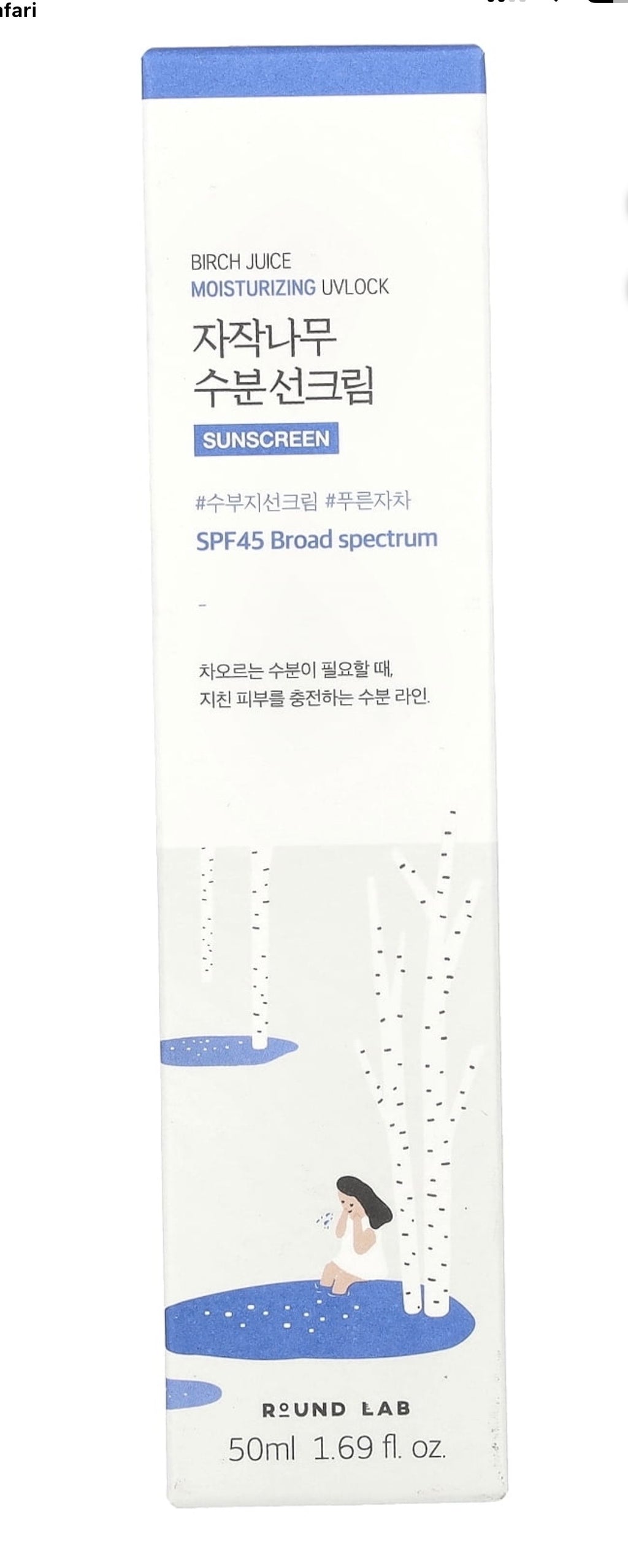 ROUND LAB BIRCH JUICE MOISTURIZING SUNSCREEN 50 ml SPF 50