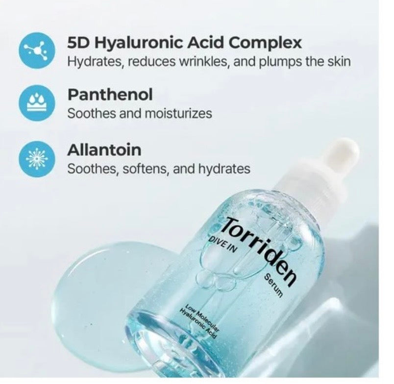TORRIDEN 5D Hyaluronic Serum texture Korean plumping hydrating serum | Glow Skin Beauty Shop.