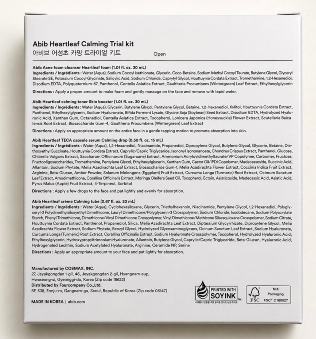 ABIB HEARTLEAF CALMING TRIAL KIT